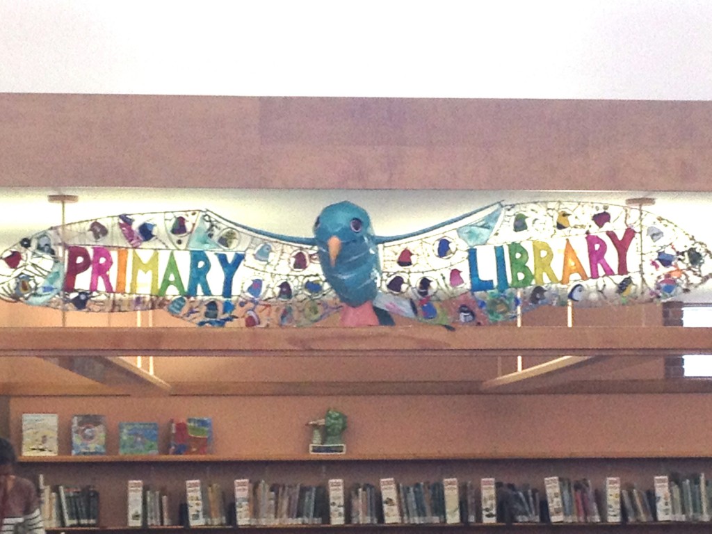 Prairie School's New Library Sign